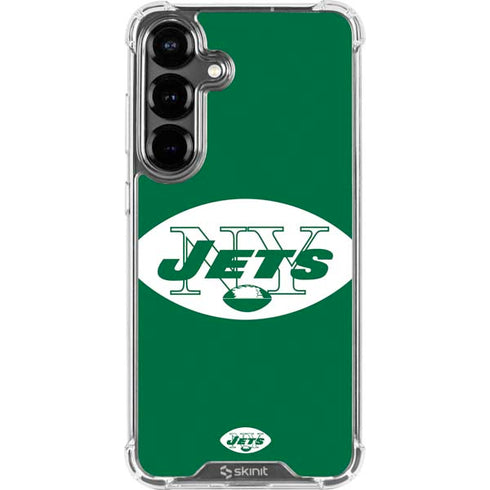 NFL New York Jets Retro Logo Galaxy S26 Plus Clear Case