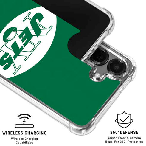 NFL New York Jets Retro Logo Galaxy S26 Plus Clear Case