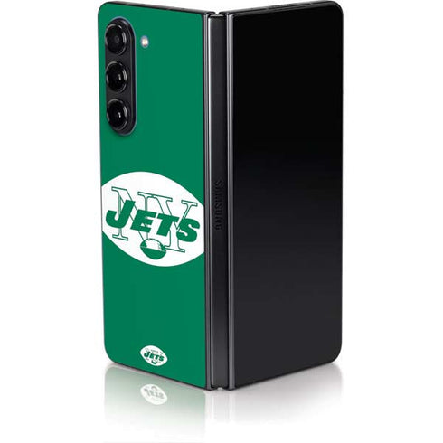 NFL New York Jets Retro Logo Galaxy Z Fold5 5G Skin
