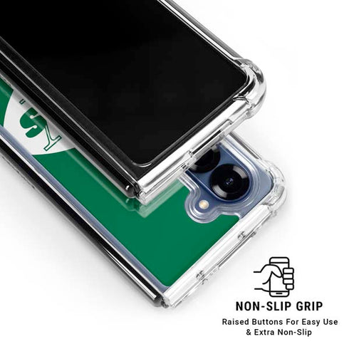 NFL New York Jets Retro Logo Galaxy Z Fold6 Clear Case