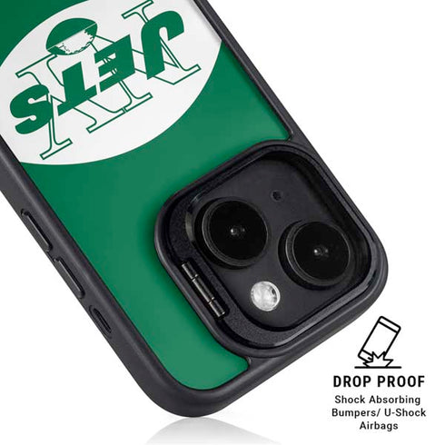 NFL New York Jets Retro Logo iPhone 14 Plus Kickstand Case