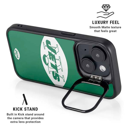 NFL New York Jets Retro Logo iPhone 15 Kickstand Case