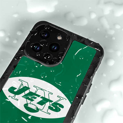 NFL New York Jets Retro Logo iPhone 15 Pro Waterproof Case