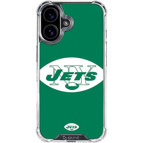 NFL New York Jets Retro Logo iPhone 16 Clear Case