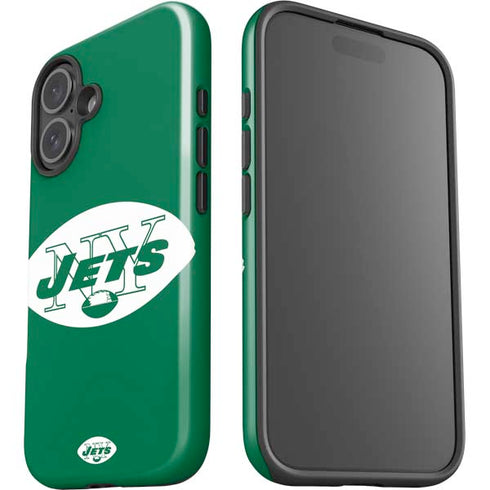 NFL New York Jets Retro Logo iPhone 16 Plus Impact Case