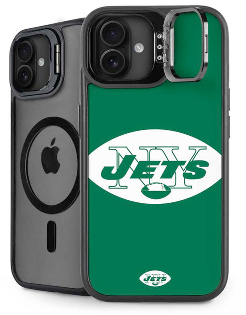 NFL New York Jets Retro Logo iPhone 16 Plus Kickstand Case
