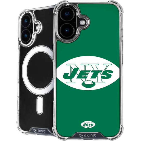 NFL New York Jets Retro Logo iPhone 16 Plus MagSafe Case