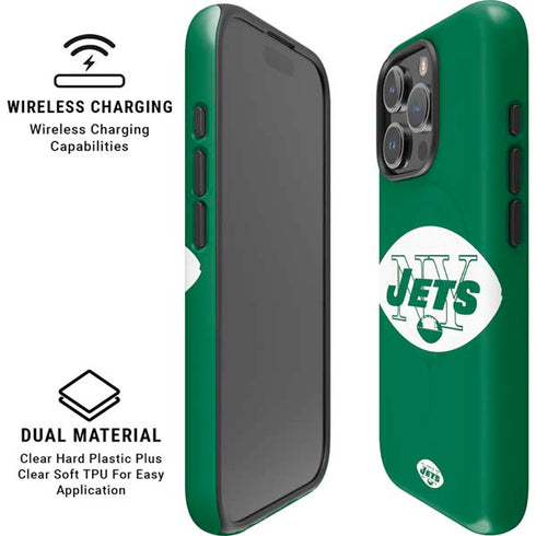 NFL New York Jets Retro Logo iPhone 16 Pro Magsafe Impact Case