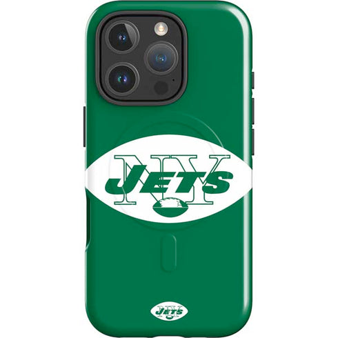 NFL New York Jets Retro Logo iPhone 16 Pro Max Magsafe Impact Case