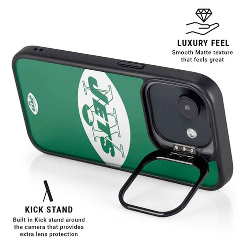NFL New York Jets Retro Logo iPhone 16e Kickstand Case
