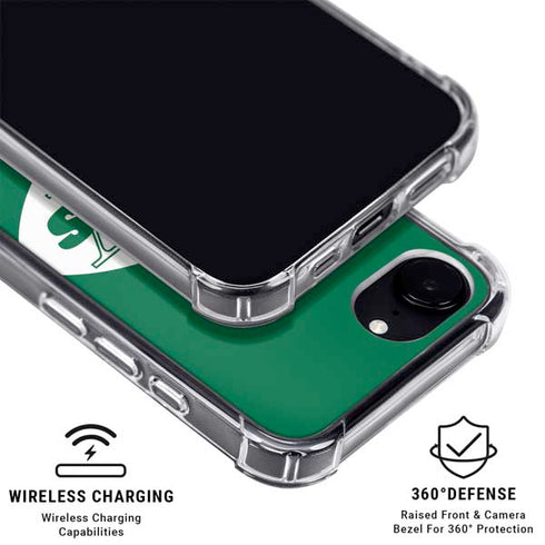 NFL New York Jets Retro Logo iPhone 16e Clear Case