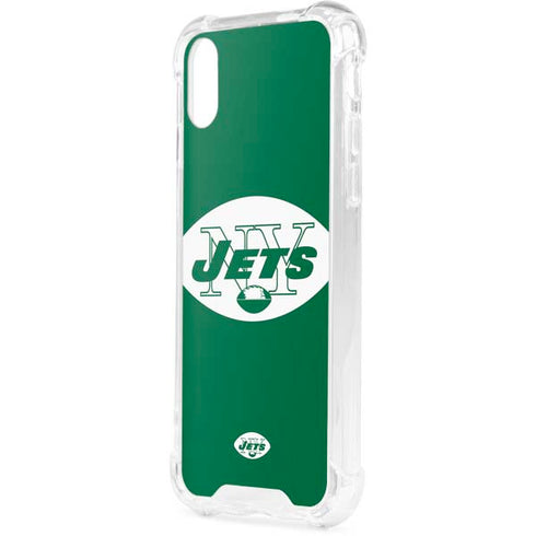 NFL New York Jets Retro Logo iPhone XS Clear Case