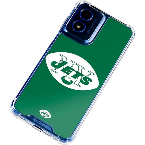 NFL New York Jets Retro Logo Moto G 5G (2024) Clear Case