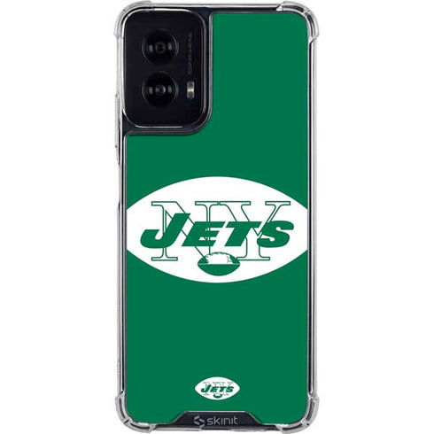 NFL New York Jets Retro Logo Moto G Power 5G (2024) Clear Case