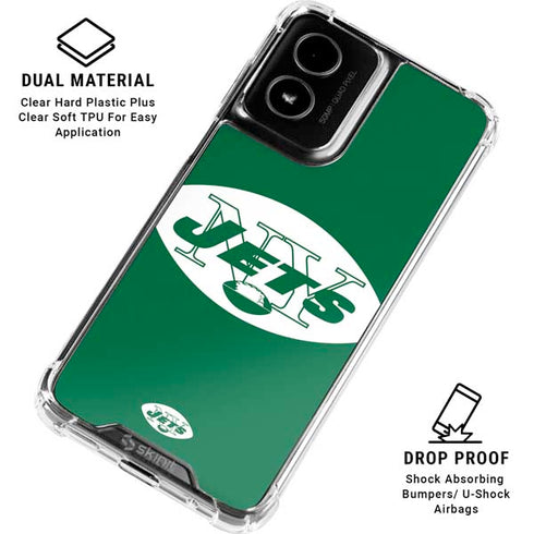 NFL New York Jets Retro Logo Moto G Power 5G (2024) Clear Case