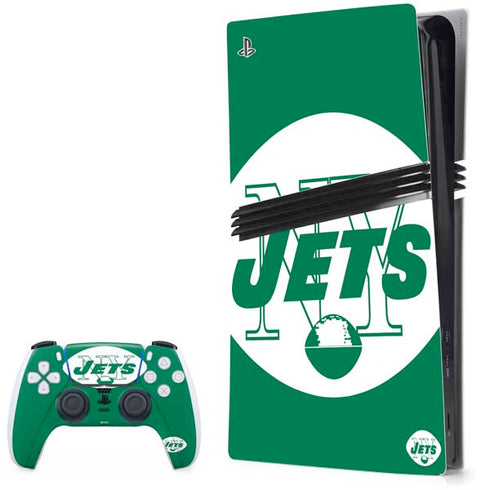NFL New York Jets Retro Logo PS5 Pro Bundle Skin