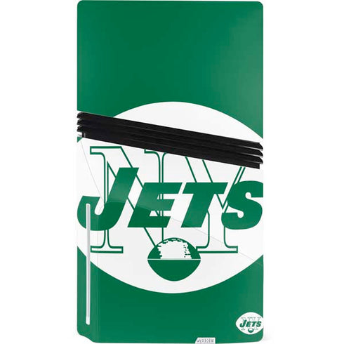 NFL New York Jets Retro Logo PS5 Pro Disk Console Skin