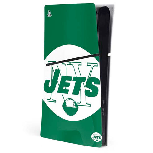 NFL New York Jets Retro Logo PS5 Slim Digital Edition Console Skin