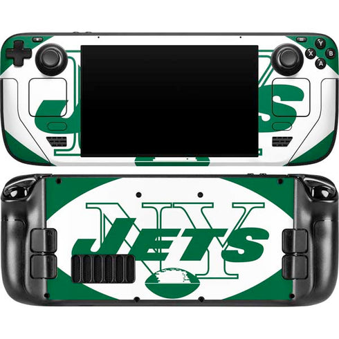 NFL New York Jets Retro Logo Steam Deck Handheld Gaming Computer OLED Skin