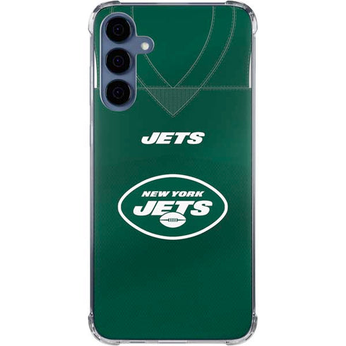 NFL New York Jets Team Jersey Galaxy A55 5G Clear Case