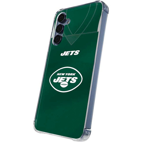 NFL New York Jets Team Jersey Galaxy A55 5G Clear Case