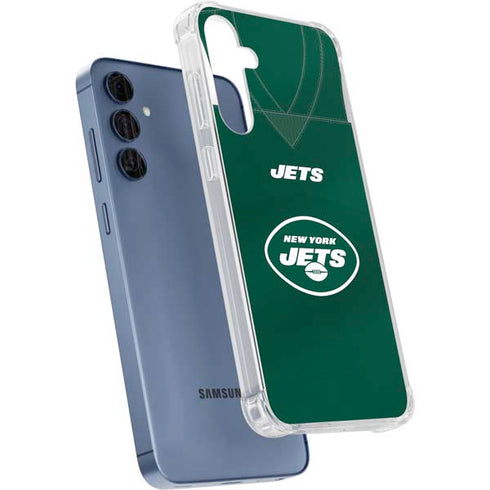 NFL New York Jets Team Jersey Galaxy A55 5G Clear Case