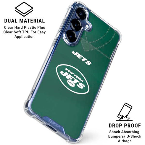 NFL New York Jets Team Jersey Galaxy S25 Plus Clear Case