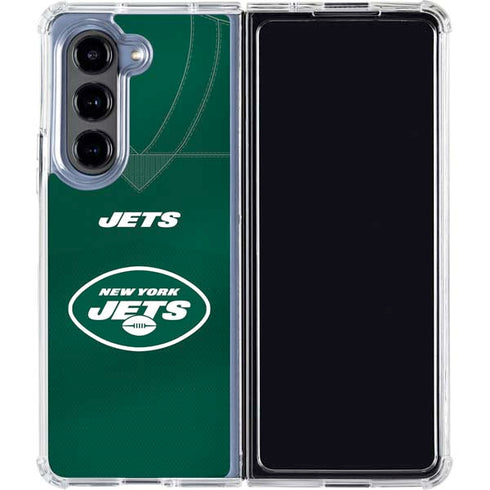 NFL New York Jets Team Jersey Galaxy Z Fold5 5G Clear Case