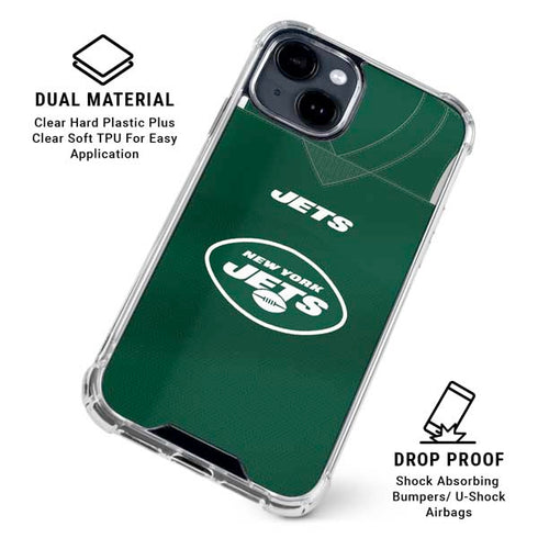 NFL New York Jets Team Jersey iPhone 15 Clear Case