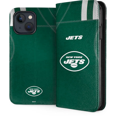 NFL New York Jets Team Jersey iPhone 15 Plus Folio Case