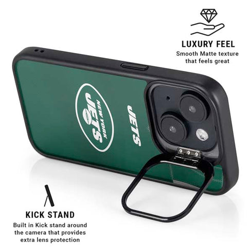 NFL New York Jets Team Jersey iPhone 15 Plus Kickstand Case