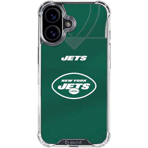 NFL New York Jets Team Jersey iPhone 16 Clear Case