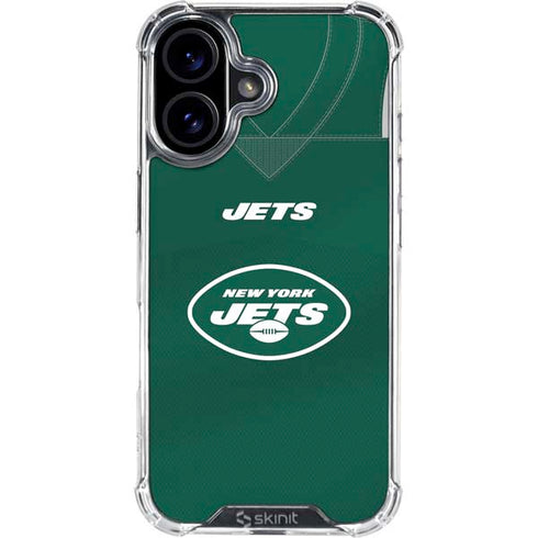 NFL New York Jets Team Jersey iPhone 16 Plus Clear Case