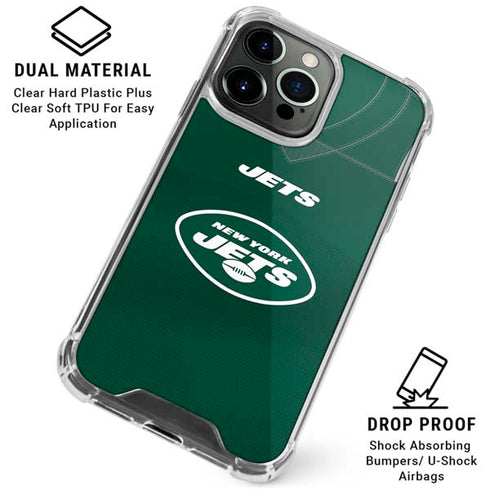 NFL New York Jets Team Jersey iPhone 16 Pro Max Clear Case