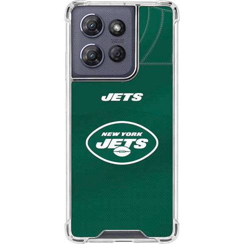 NFL New York Jets Team Jersey Moto G 5G (2025) Clear Case