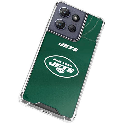 NFL New York Jets Team Jersey Moto G 5G (2025) Clear Case
