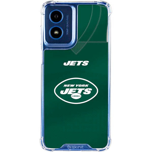 NFL New York Jets Team Jersey Moto G 5G (2024) Clear Case