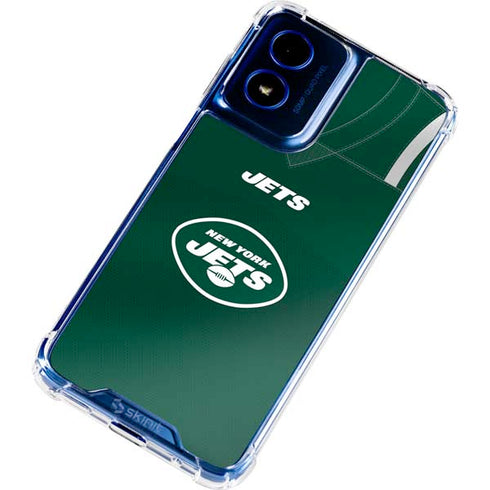 NFL New York Jets Team Jersey Moto G 5G (2024) Clear Case