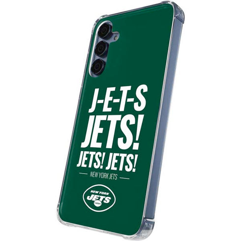 NFL New York Jets Team Motto Galaxy A55 5G Clear Case