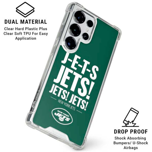 NFL New York Jets Team Motto Galaxy S25 Ultra Clear Case
