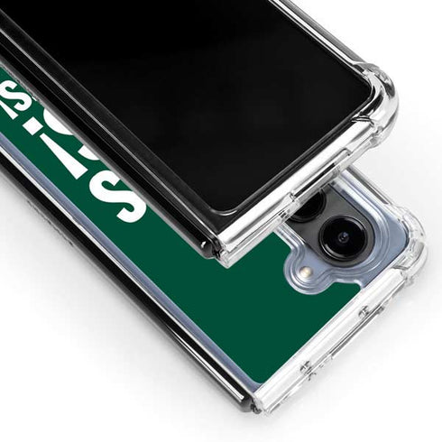 NFL New York Jets Team Motto Galaxy Z Fold5 5G Clear Case