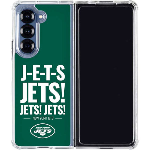 NFL New York Jets Team Motto Galaxy Z Fold6 Clear Case