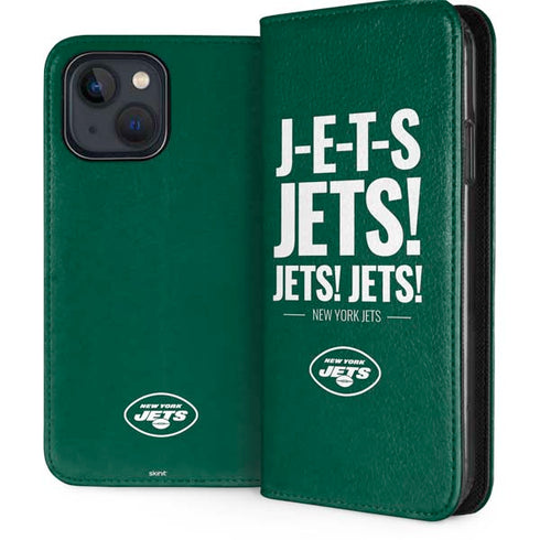 NFL New York Jets Team Motto iPhone 15 Plus Folio Case