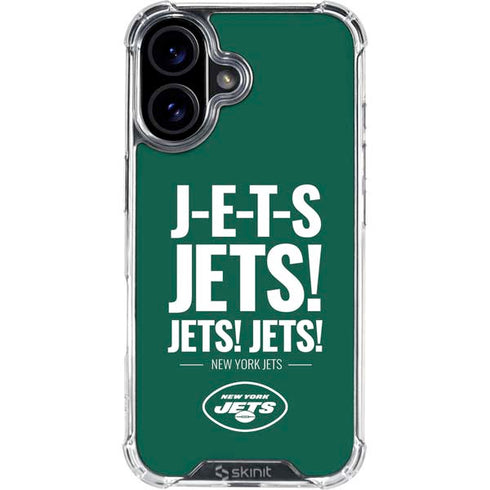 NFL New York Jets Team Motto iPhone 16 Plus Clear Case