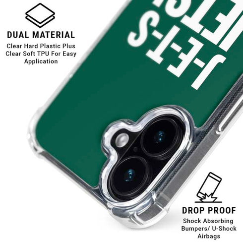 NFL New York Jets Team Motto iPhone 16 Plus Clear Case
