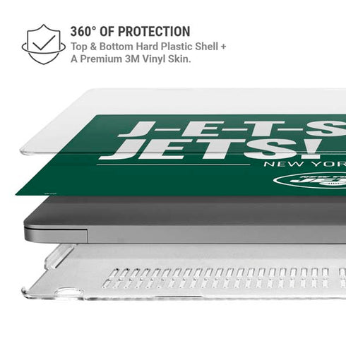 NFL New York Jets Team Motto MacBook Pro 14in (2021-24) Case plus Skin
