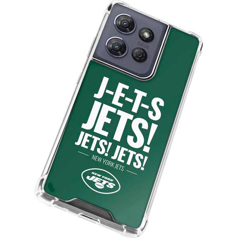 NFL New York Jets Team Motto Moto G 5G (2025) Clear Case