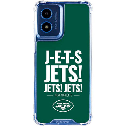 NFL New York Jets Team Motto Moto G 5G (2024) Clear Case