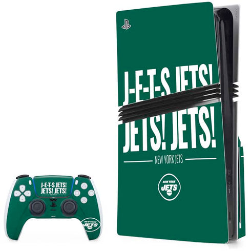 NFL New York Jets Team Motto PS5 Pro Disk Bundle Skin