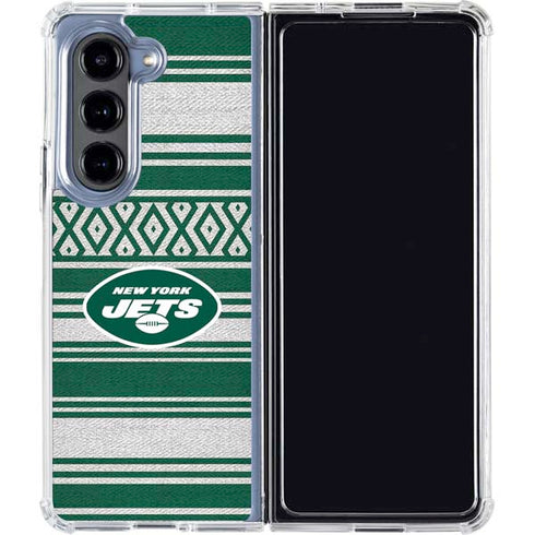 NFL New York Jets Trailblazer Galaxy Z Fold5 5G Clear Case